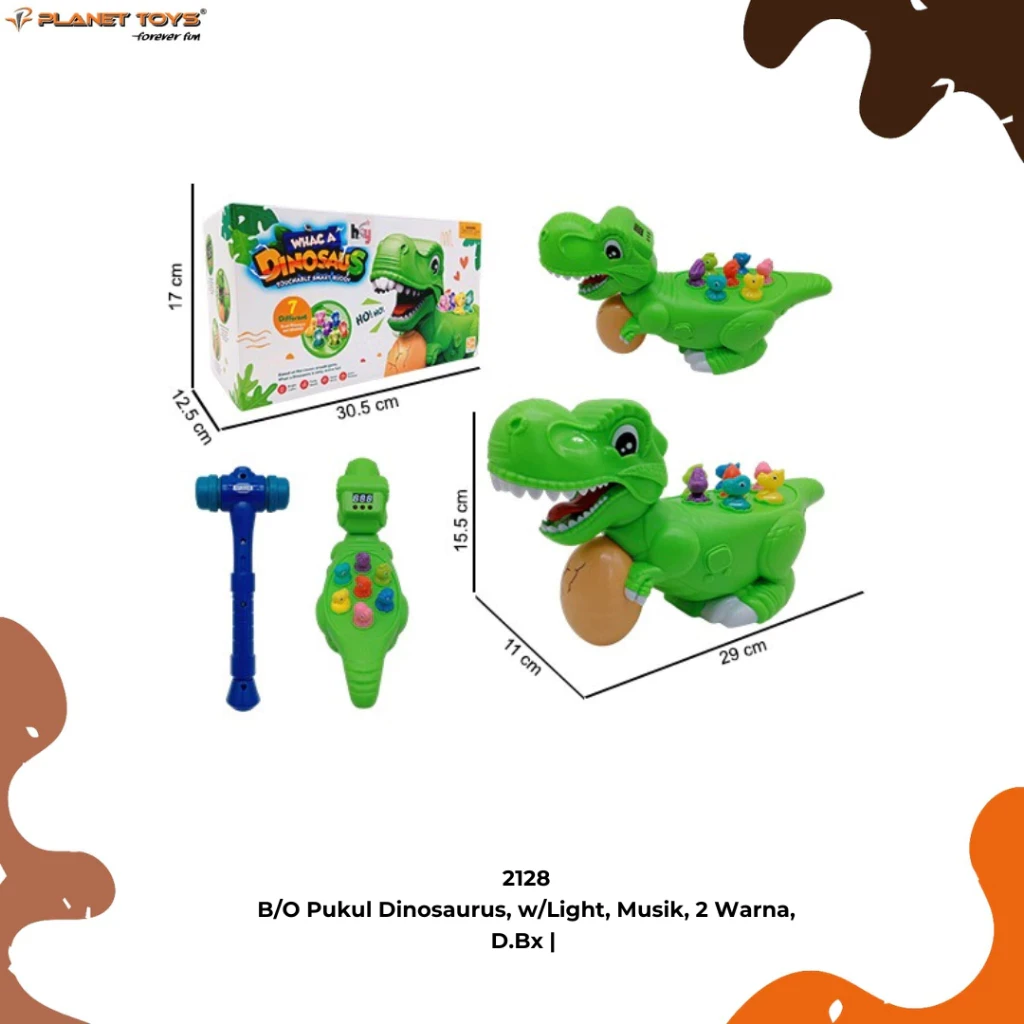 Educational Toys for Children to Hit Animals Dino Dinosaurs with Lights and Music