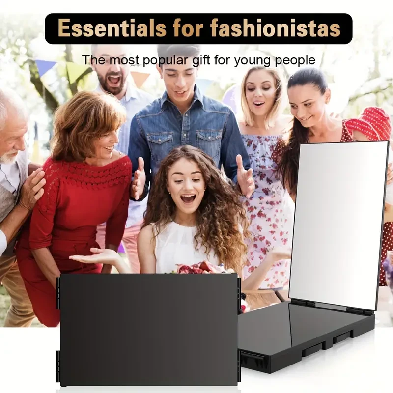 3 Way Mirror for Self Hair Cutting 360 Viewing Angle Self Hair Cutting Mirror, Clear Anti-Fog HD Glass