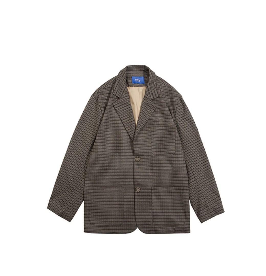 College Style Fine Plaid Suit