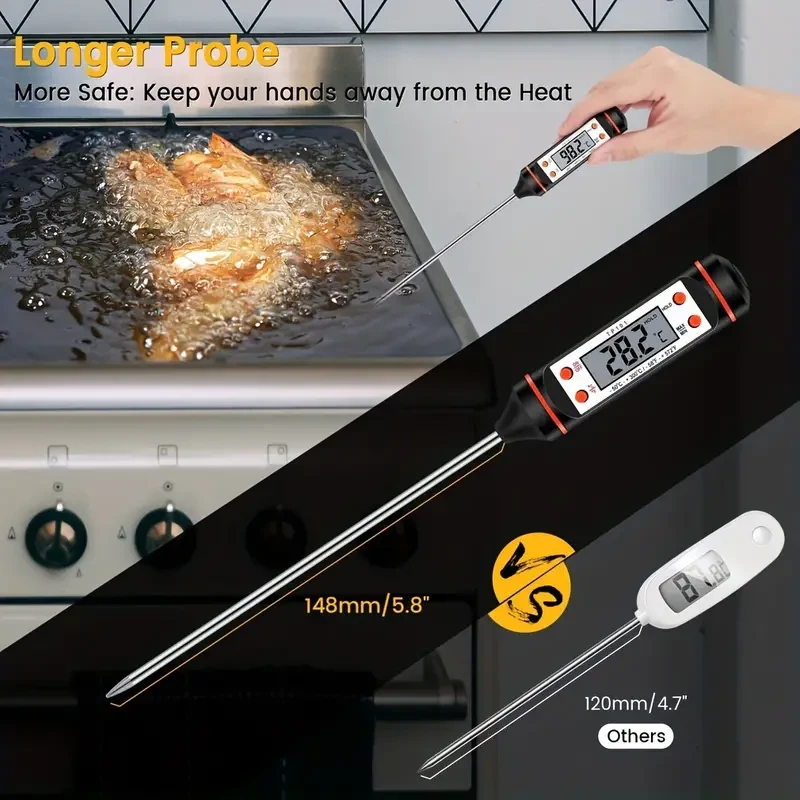 1PC Digital Instant Read Meat Thermometer - Kitchen Food Cooking Thermometer with Backlight LCD