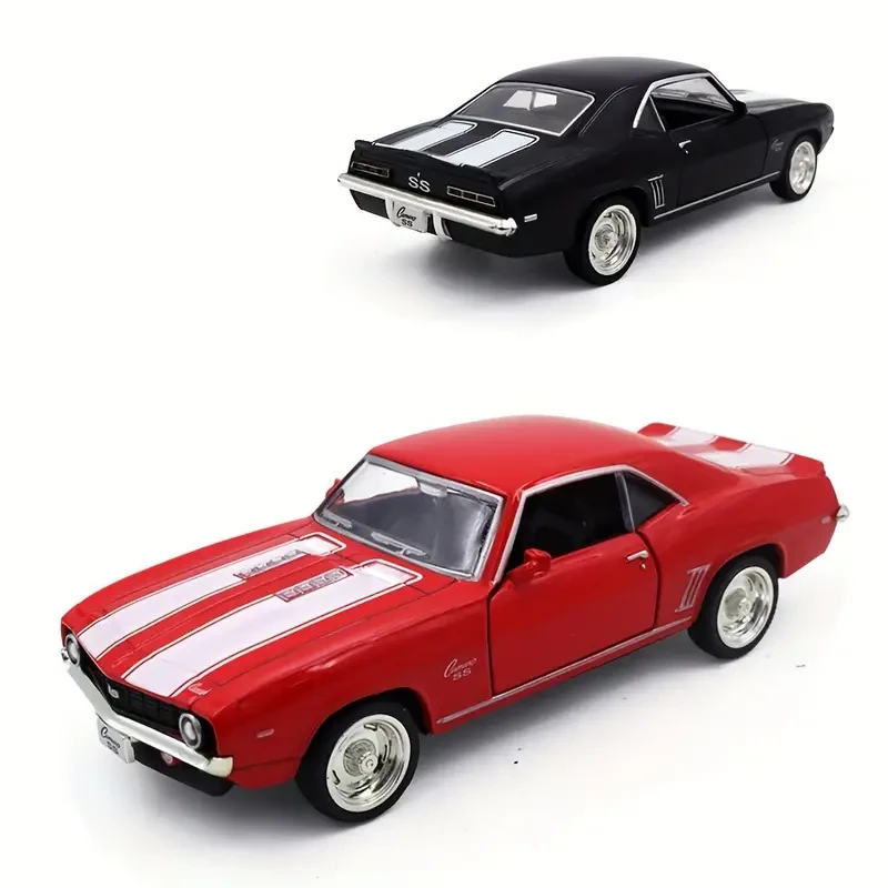 RMZ Simulation 1:32 Alloy Retro Car Model Children's Toy Car Decoration Back Force Car Model Boy Toy Can Open Door Birthday Gift Halloween Christmas Gift