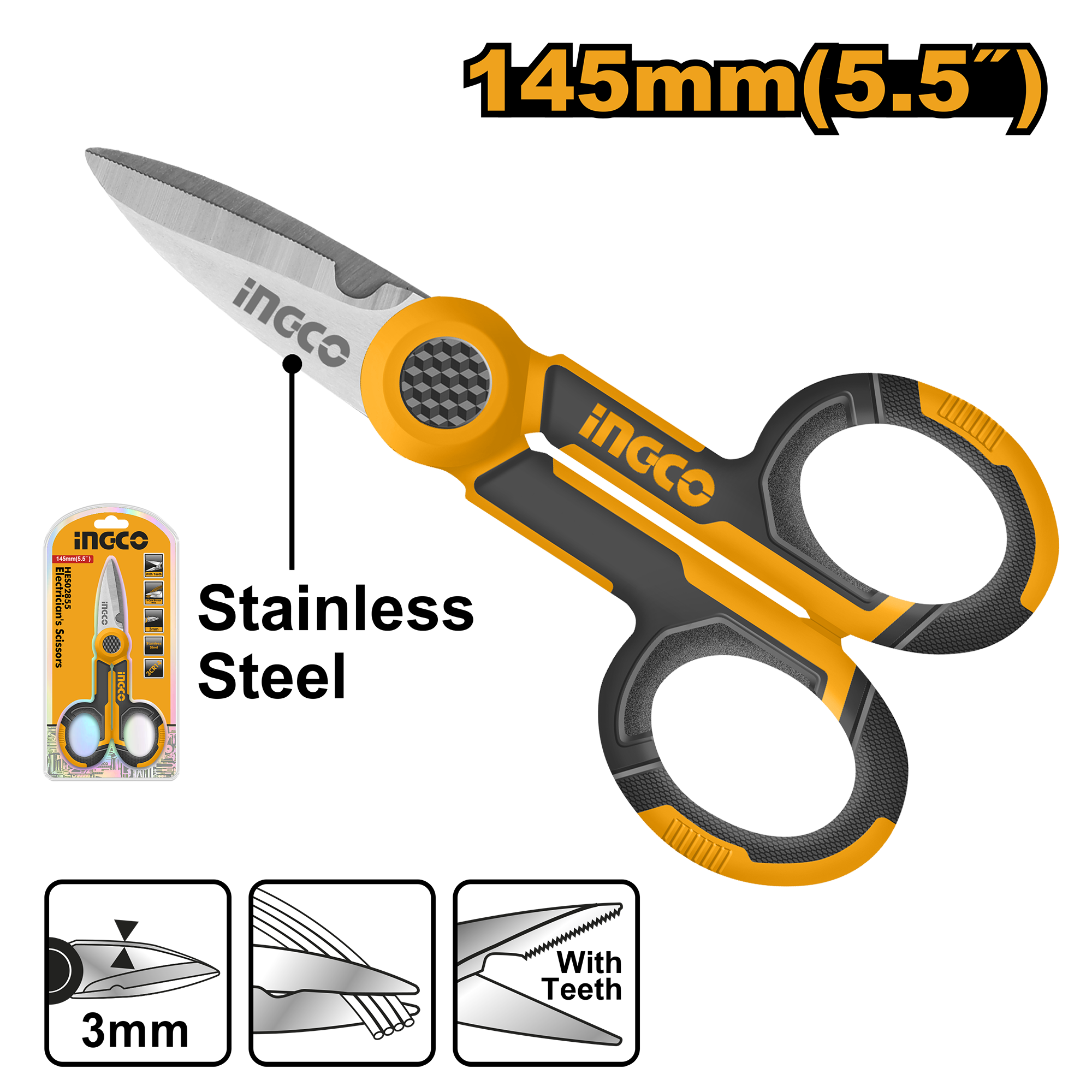 Electricians scissors 145mm