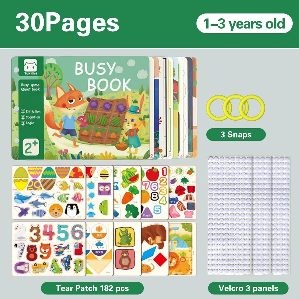 30 Page Quiet Book Book Book Education Book Children Kids Activity Child Activity Montessorri Activity Book Education