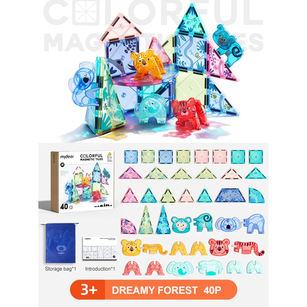 Colorful Magnetic Tiles Magic Jungle Educational Toys