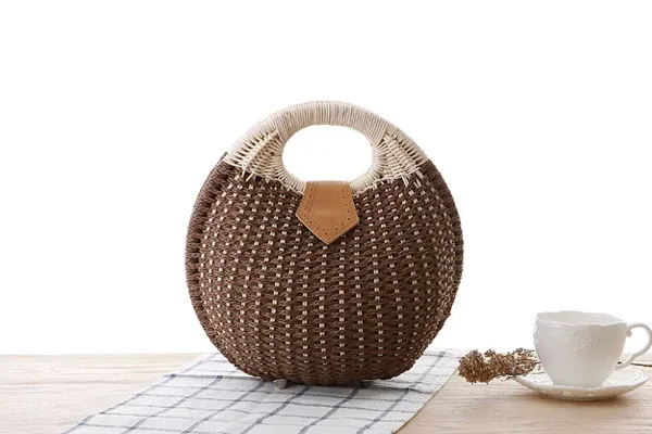 Rattan handbag