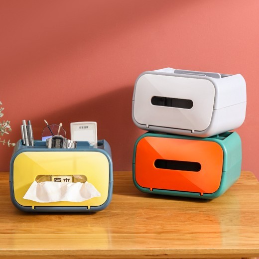 Convenient Paper Box Household Magnet Tissue Box Desktop Organizer Storage Box