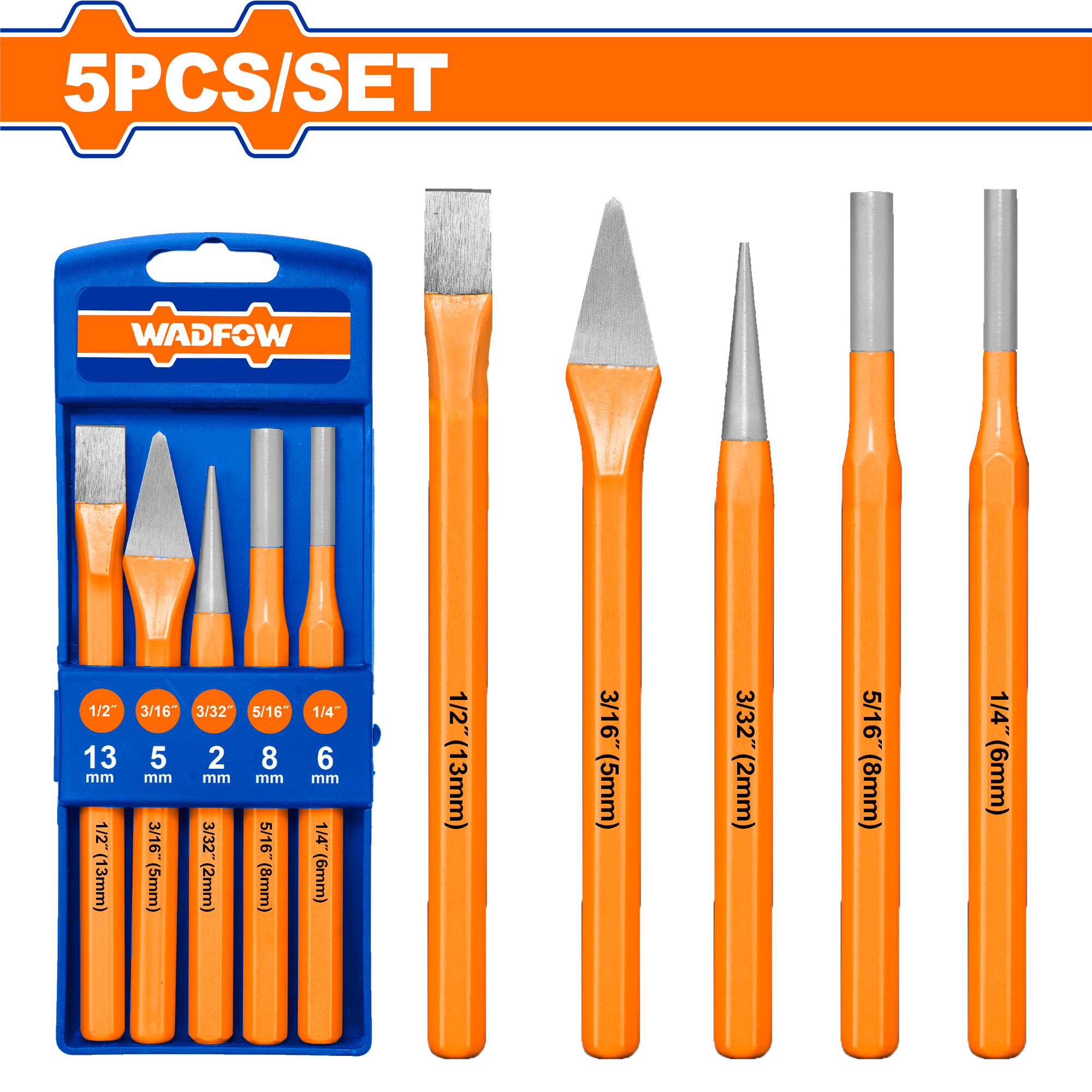 Cold chisel and punch 5Pcs set