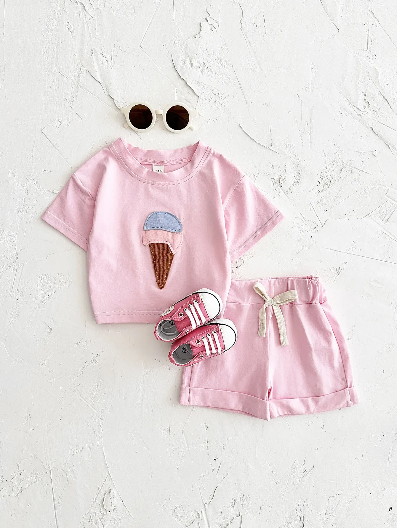 baby Ice Cream Patch Short Sleeve Suit