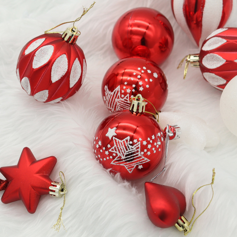 Christmas Decoration Special-shaped Painted Electroplating Christmas Box Set