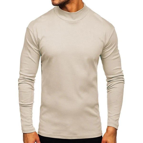 Casual Turtleneck Long Sleeve Pullover T-Shirt