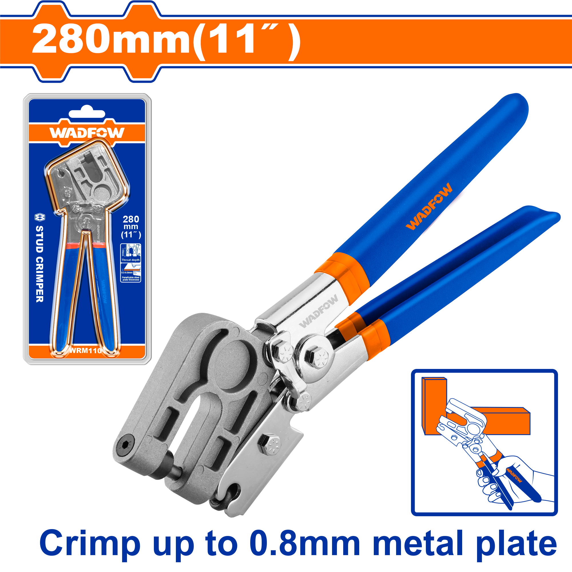Stud crimper 280mm 11