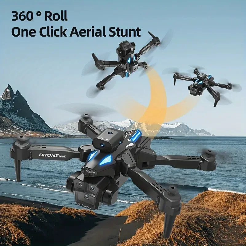 3 Adjustable Cameras C10 Foldable Quadcopter Mini Drone - Auto-hovering Remote Control Helicopter Toy For Adults With Intelligent Avoidance Function