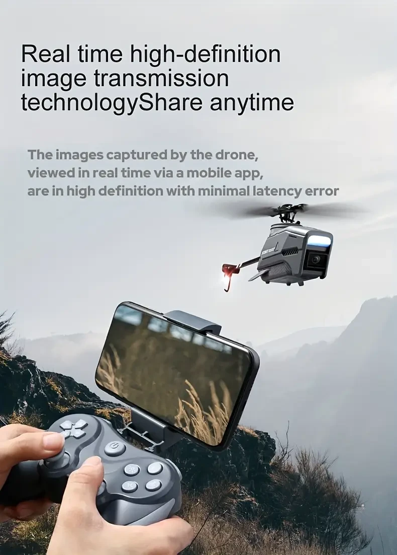 1pc L1 Helicopter Drone with Dual 8K Cameras, 720p Video Resolution, 120 Wide Angle, 30 Adjustable, Easy Remote Control, Wireless App Operation, 12-15 Min Flight Time, 1968.5inch Max Altitude, 5m/s Speed, for Beginners, with Backup Propeller & Storage B