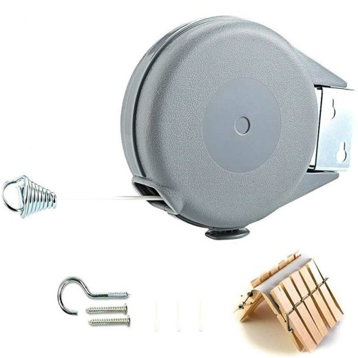 Perforated Clothesline Freely Adjustable Telescopic Bold Invisible Drying Rack Balcony Indoor And Outdoor 12 Meters Clothesline