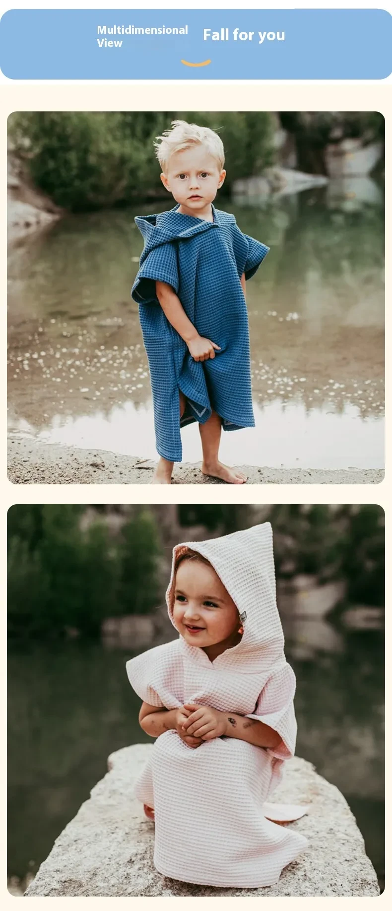 Bath Absorbent Quick-drying Children's Hooded Bathrobe