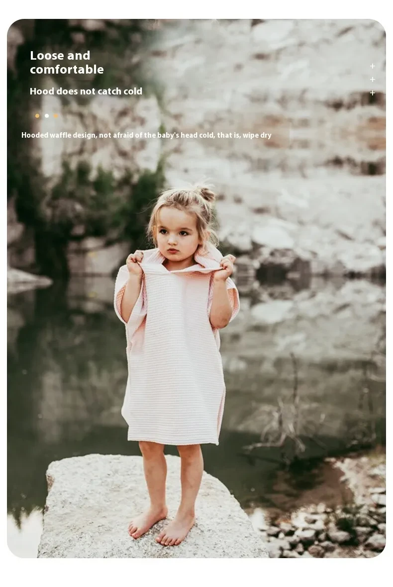 Bath Absorbent Quick-drying Children's Hooded Bathrobe