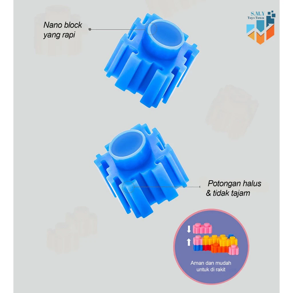 SMY Toystown Nano Blocks Super Mario Bros. 3D Model, Toy Block Stacking, DIY Construction Block, Jumbo Bricks Magic Block Great