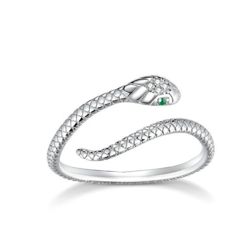 Smart Snake-shaped Electroplating Ring Soul Snake S925 Silver Ring