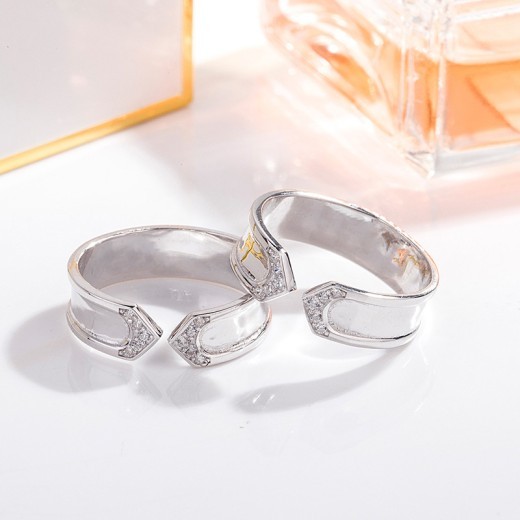 S925 Sterling Silver Trendy Double Pointed Ring