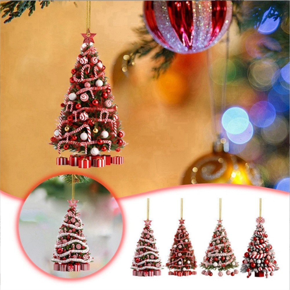 4PCS Christmas Tree Hanging Ornaments Pendant