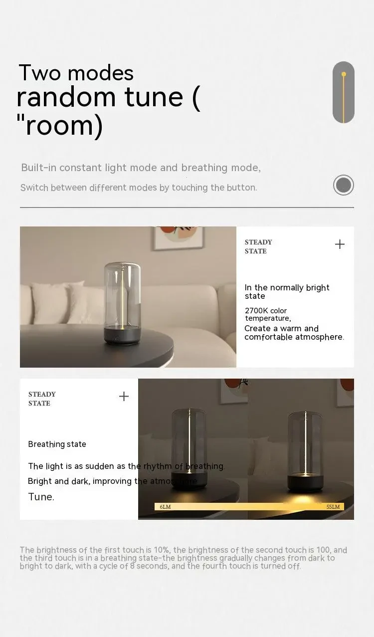 LED Camping Light Type-c Rechargeable Portable Nigh