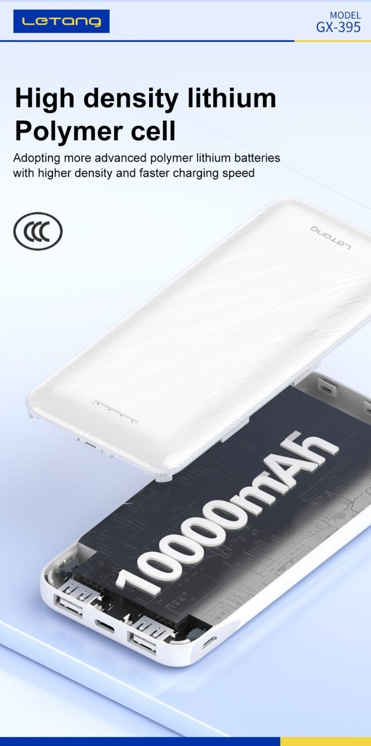 Power Bank, 10000mAh, White