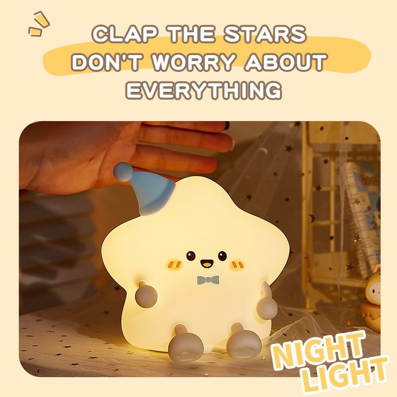 Star Silicone Lamp, Color Can Charge.