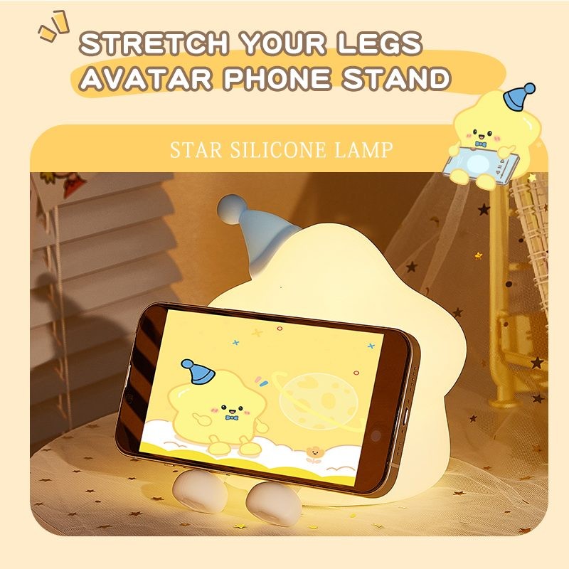 Star Silicone Lamp, Color Can Charge.