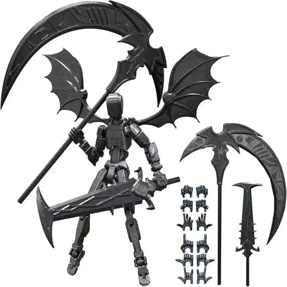 3D Printed Reaper Robot Model Multi-Jointed Movable Desktop Decoration Action Figure