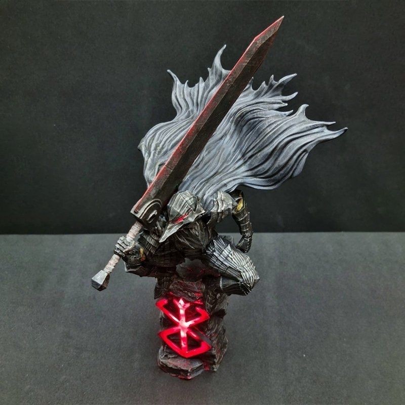 25cm Berserk Guts Action Figure  Berserker Armor Black Swordsman Model