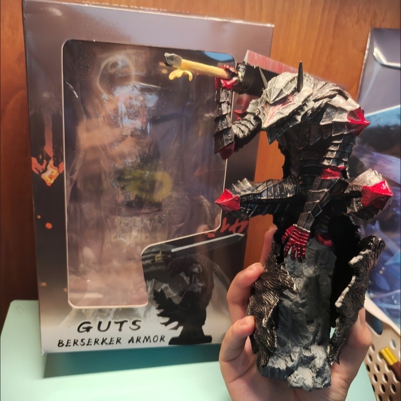 25cm Berserk Guts Action Figure  Berserker Armor Black Swordsman Model