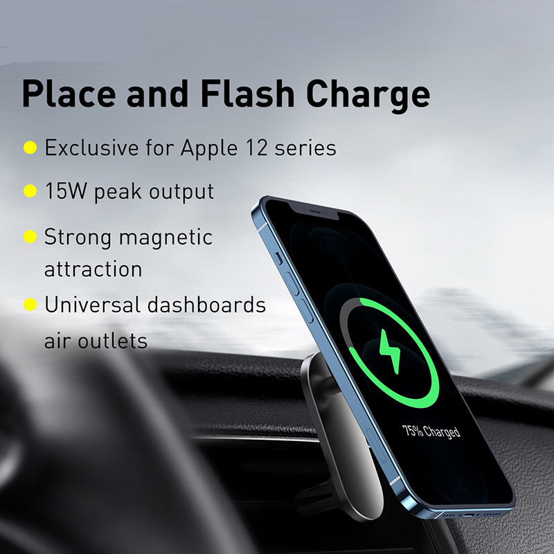 Compatible with Apple , Center Console Magnetic Car Bracket Wireless Charging