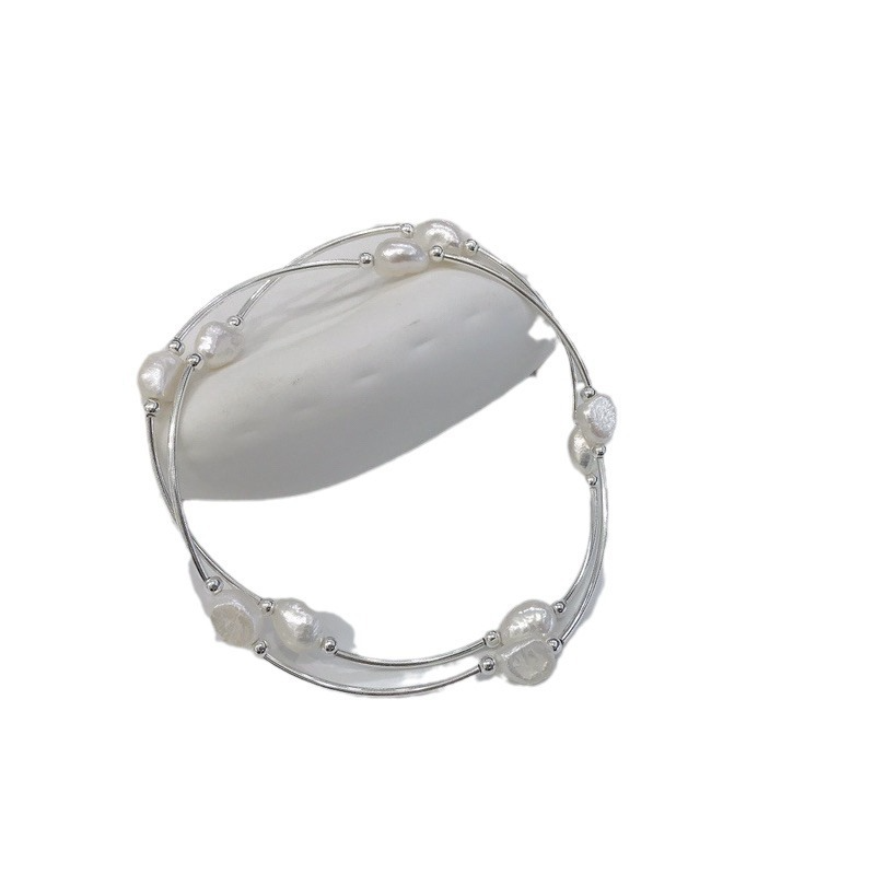 S925 Sterling Silver Baroque Pearl Bracelet