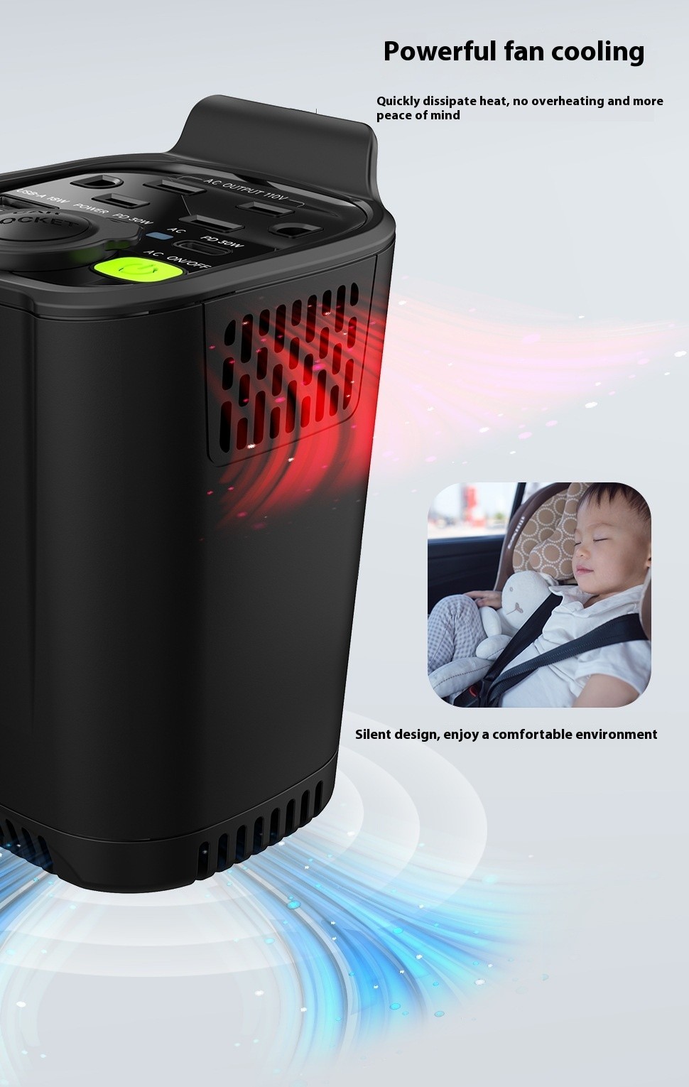 150w 12v To 110v Inverter Car Charger