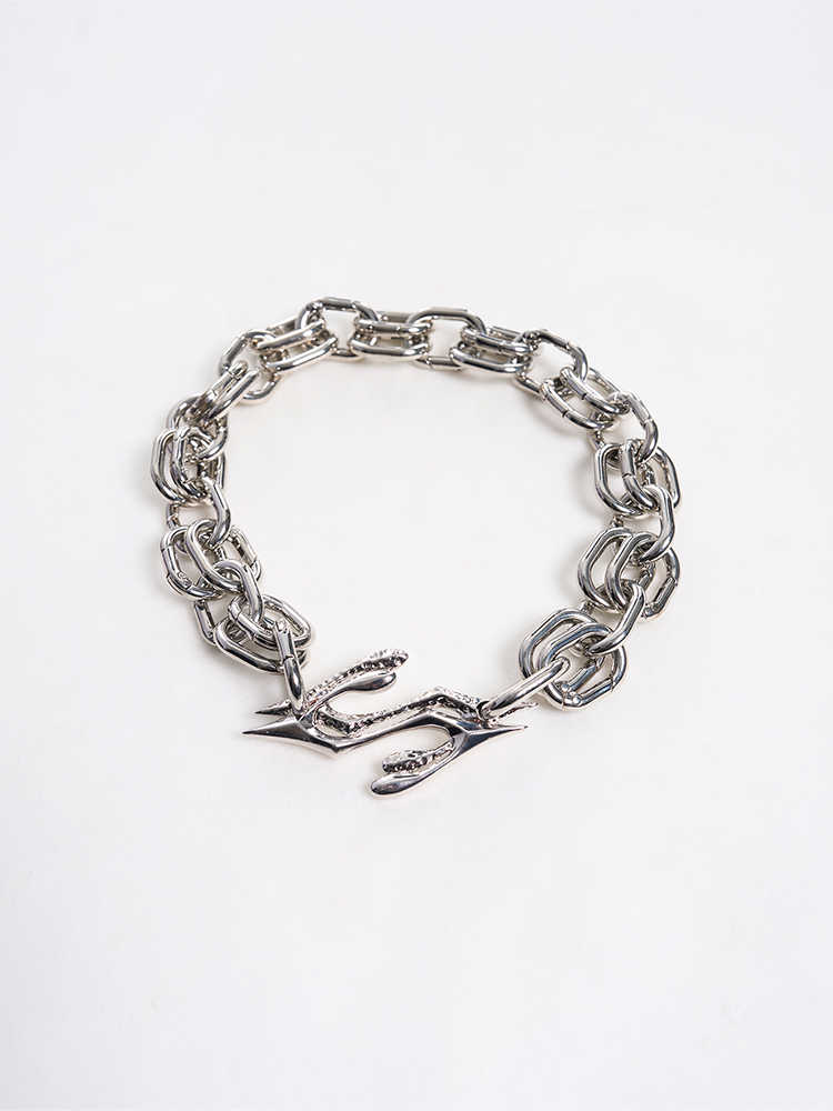 Niche Titanium Steel Necklace Men's And Women's High-grade Double Ring Clavicle Chain