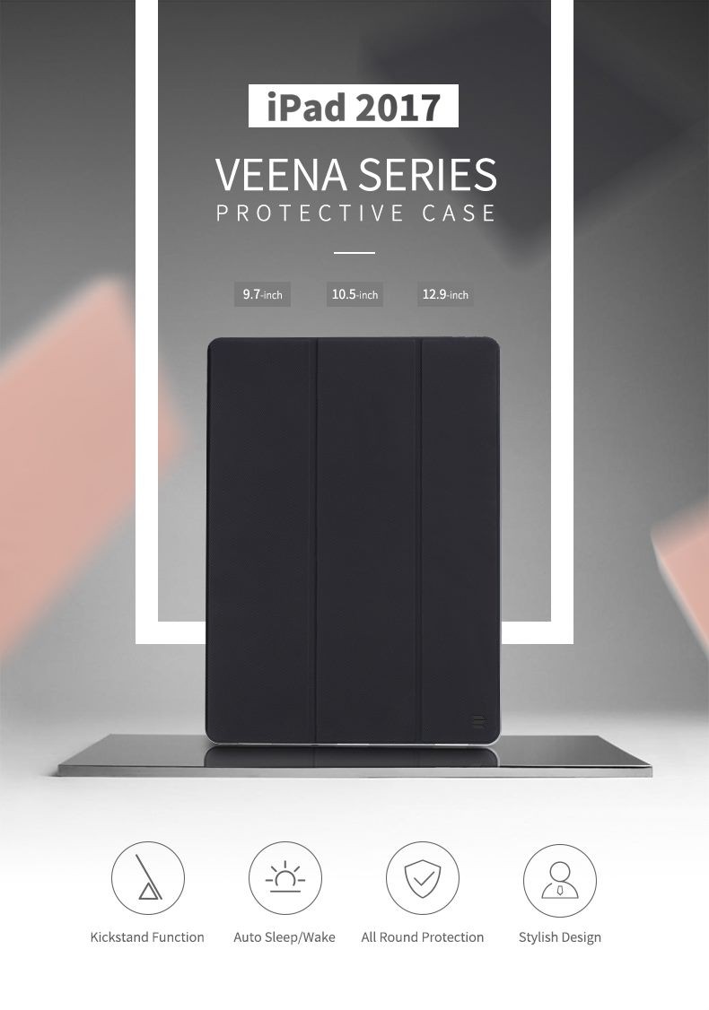 iPad Case, 10.5, Rock Protection Case. Auto Sleep&Wake, Kickstand