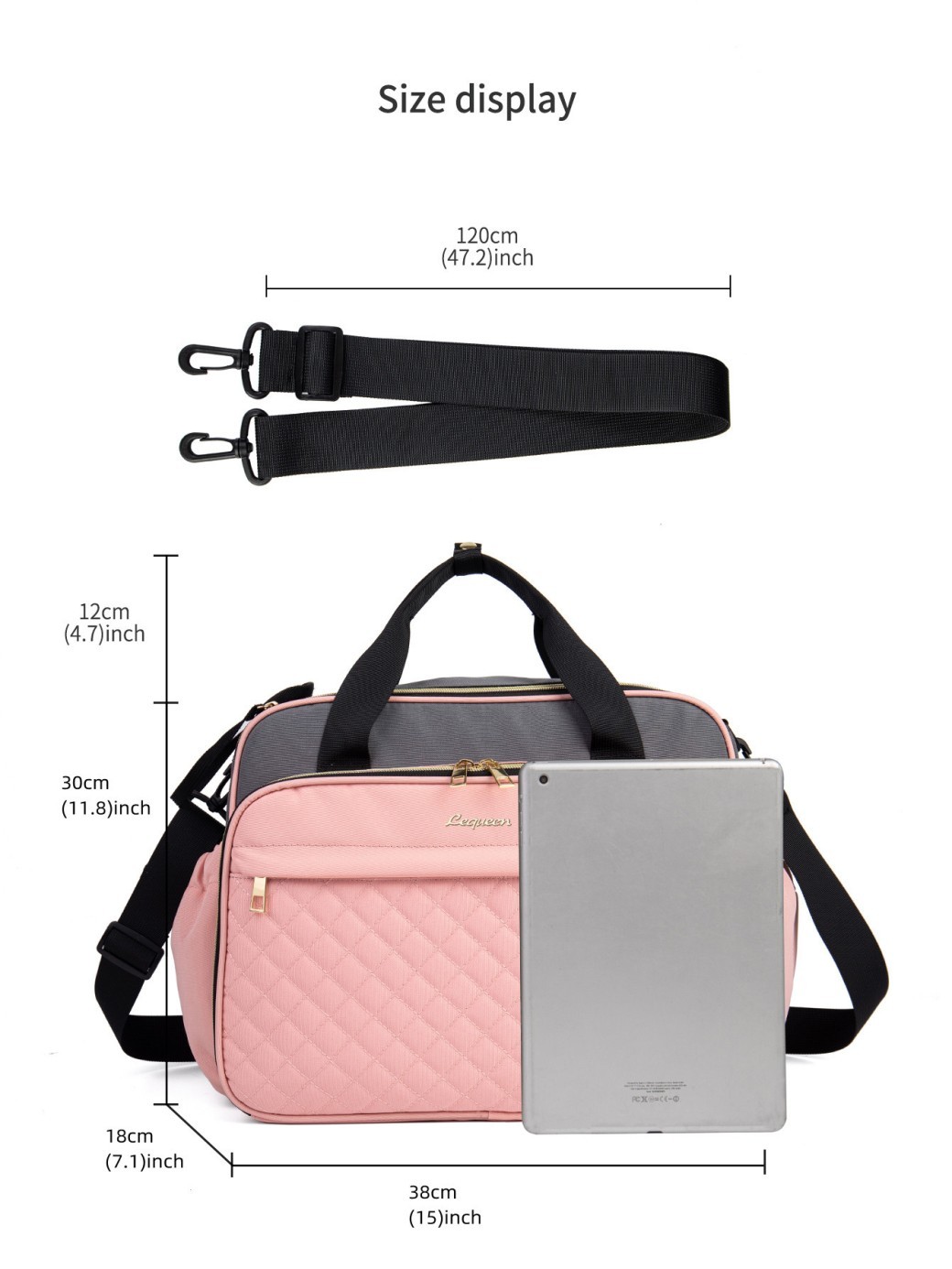 Large Capacity Hand-carrying Multifunctional Crossbody Oxford Cloth Diaper Bag