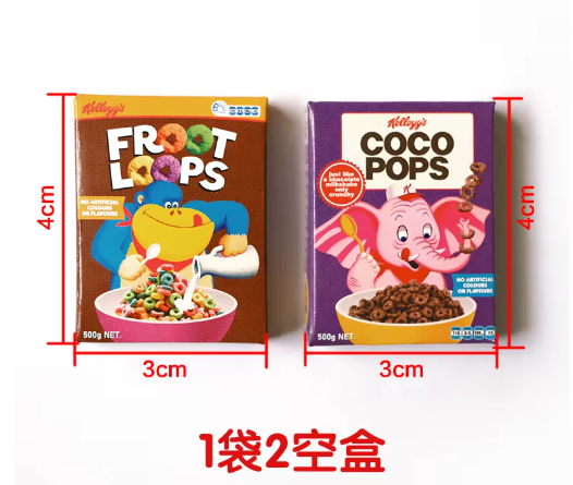 Mini Alphabet Number Cereals Mini Circle Cereals 1:6 doll house mini model furniture