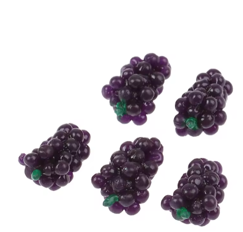 5Pcs/Set New Creative 1:12 Dollhouse Miniature Fruit Accessories Grape Mini Simulated Fruit For Doll House Decor Kids Play Toys