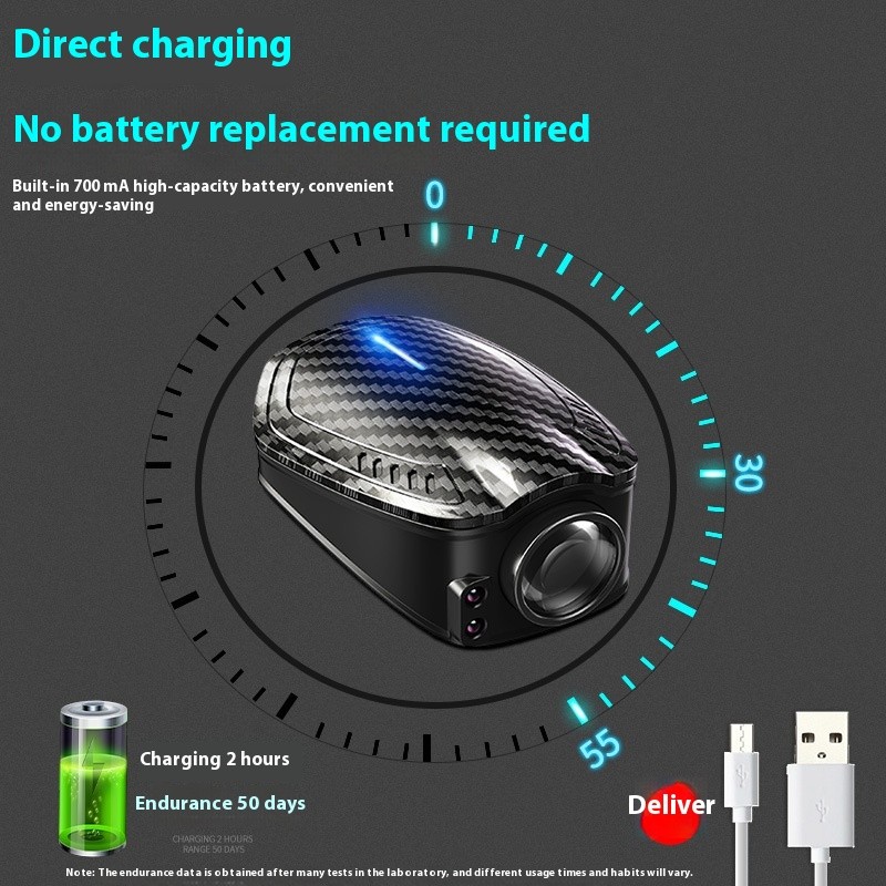 Carbon Fiber Pattern Courtesy Lamp Car Infrared Induction Wireless Door Light