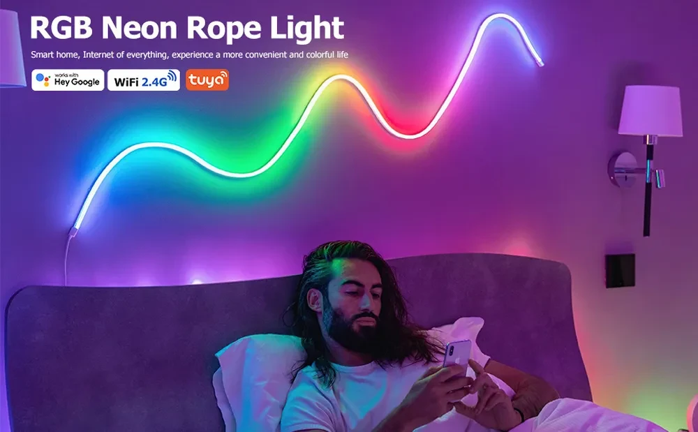 Application Control Graffiti Smart LED Light With Neon Strip