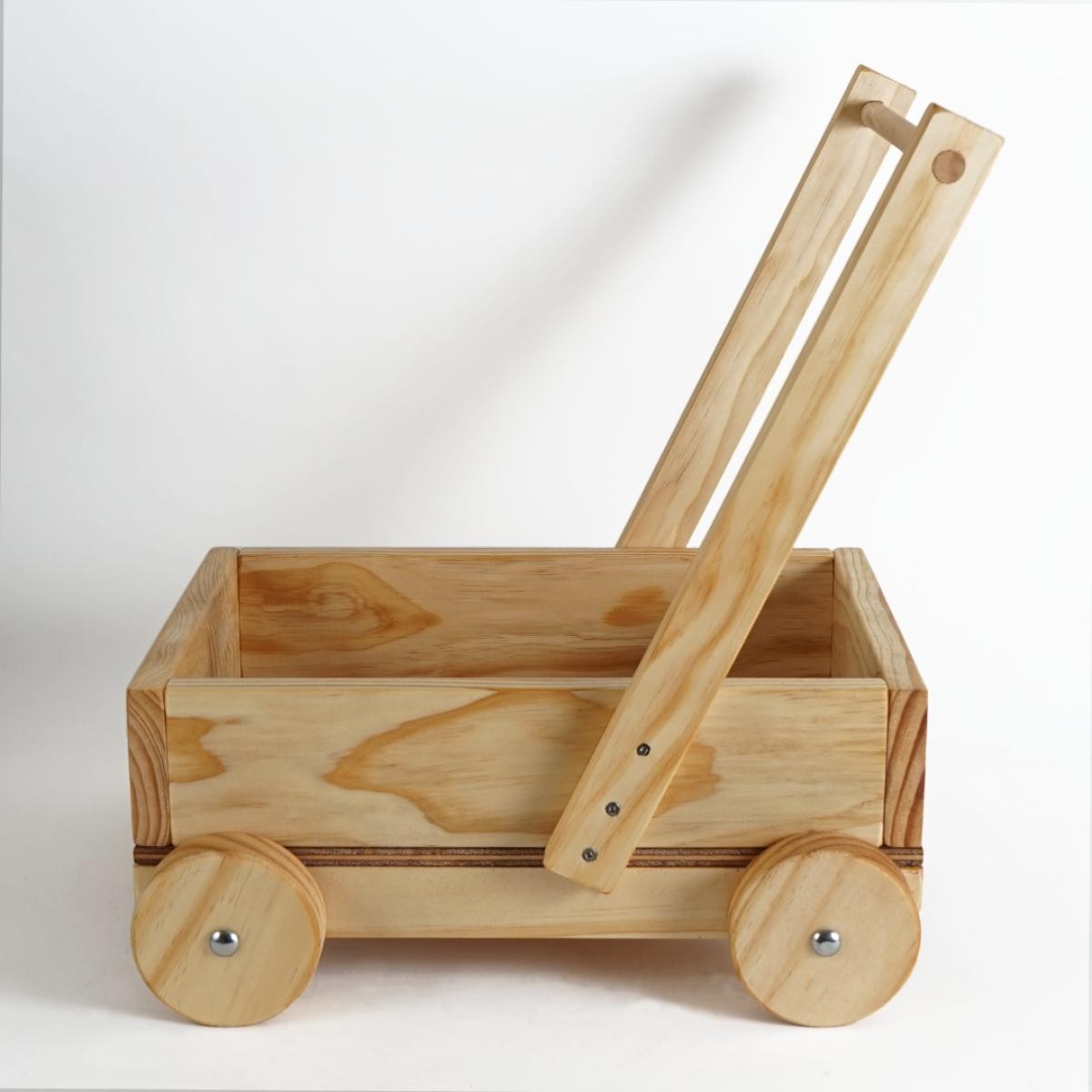 NZ Handmade Wooden Push Trolley