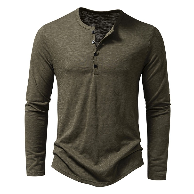 Men's Long Sleeve Henley Shirt