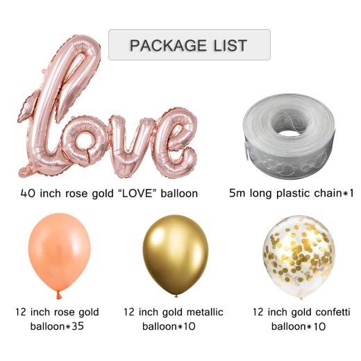 Wedding room decoration balloons
