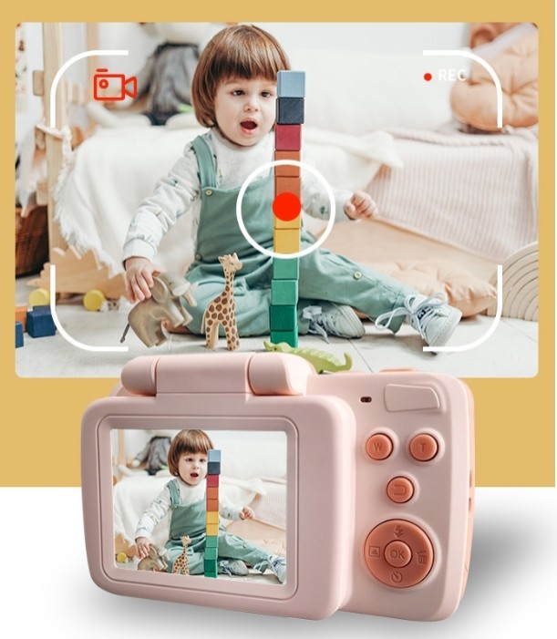 Retro Photography Video Filter HD Digital Mini Flip Children's Camera Toy