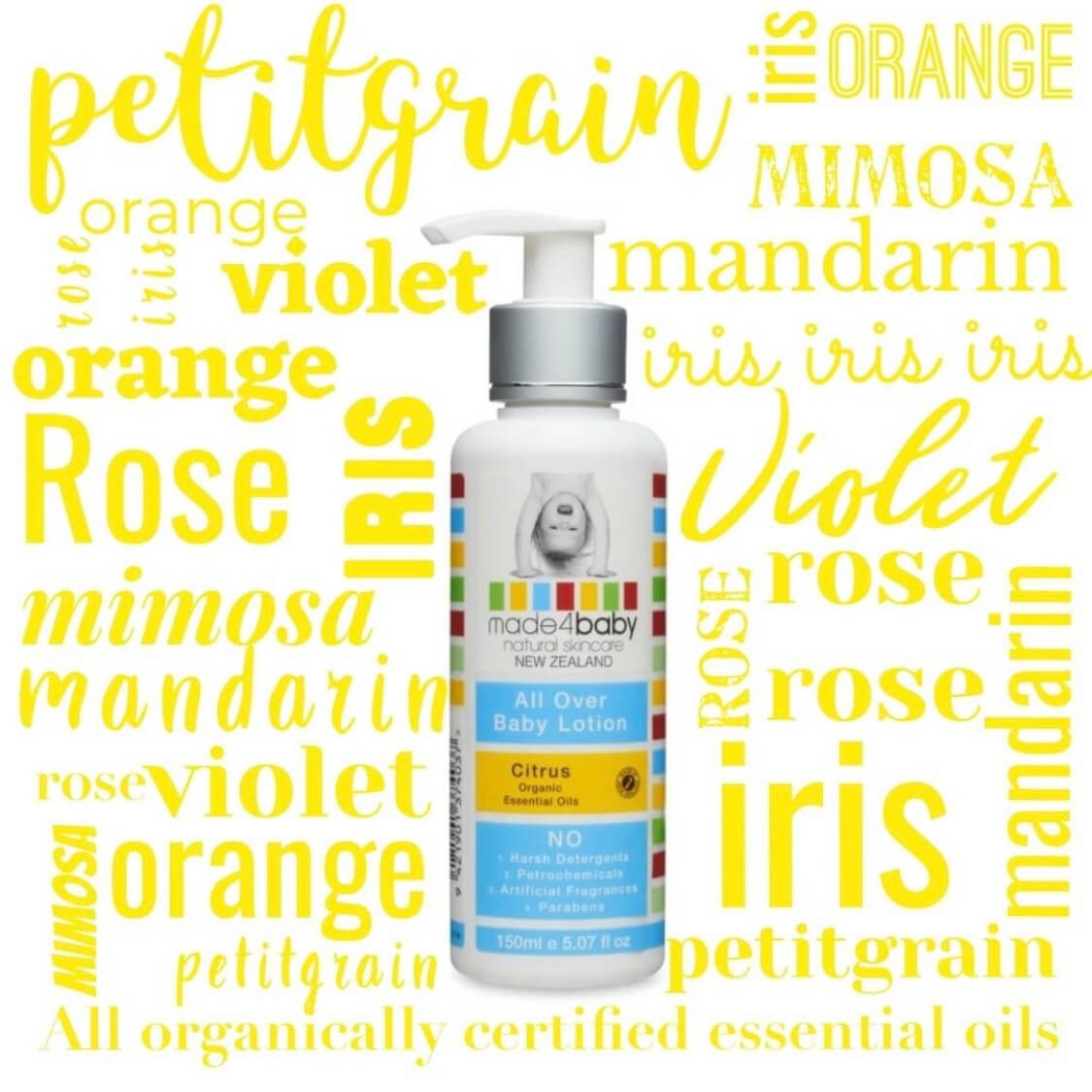 Made4Baby | Baby Lotion | Organic Citrus | NZ Made