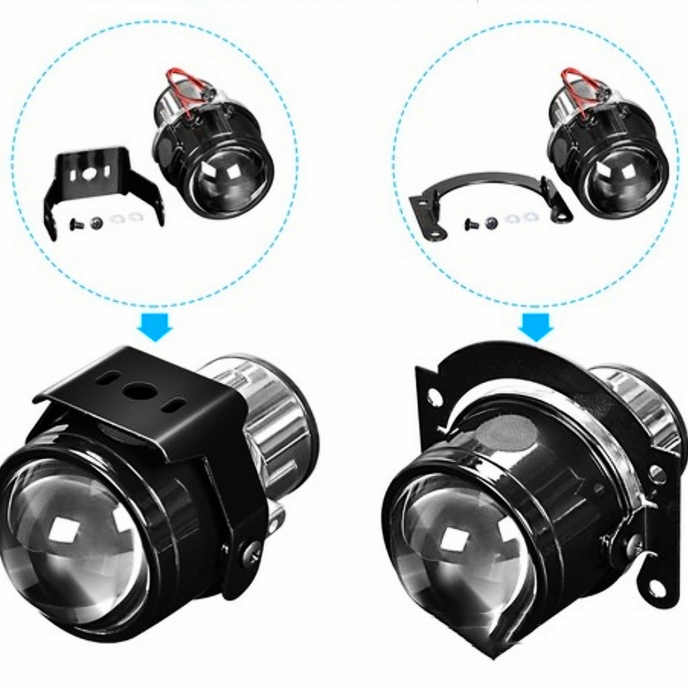 High Brightness 2.5 Inch HID Universal Front Fog Lamp Bifocal Lens