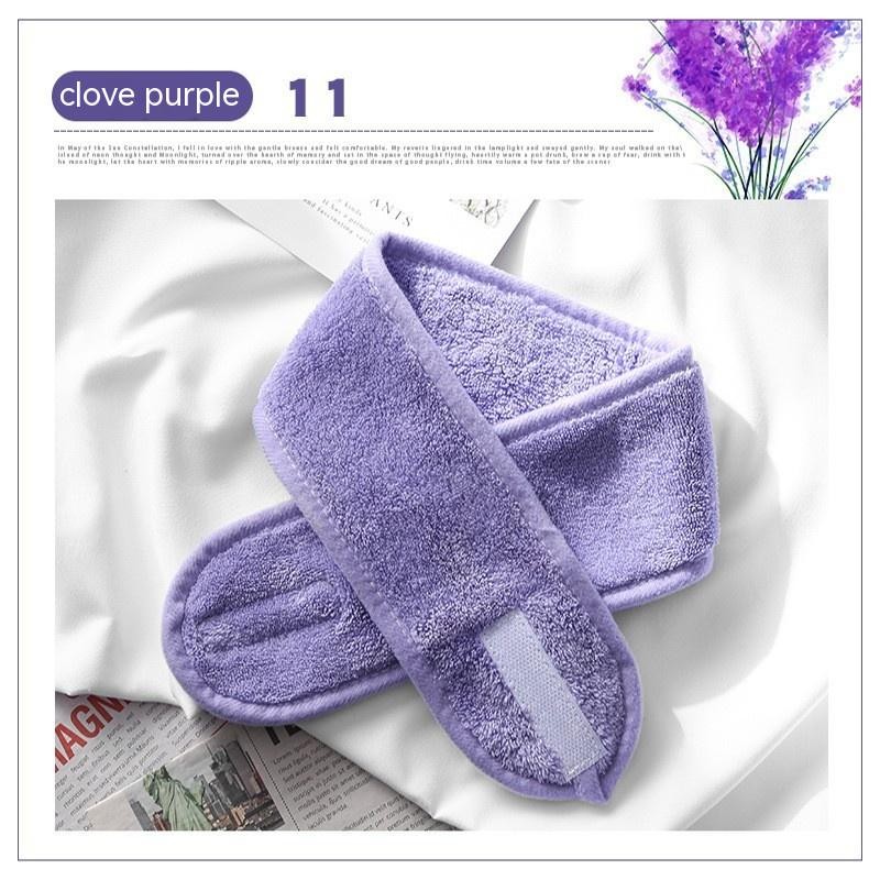 Solid Color Coral Velvet Velcro Makeup Hair Band