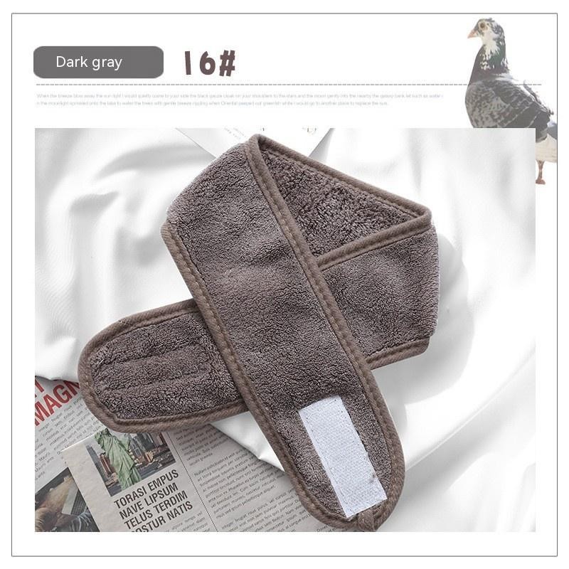 Solid Color Coral Velvet Velcro Makeup Hair Band