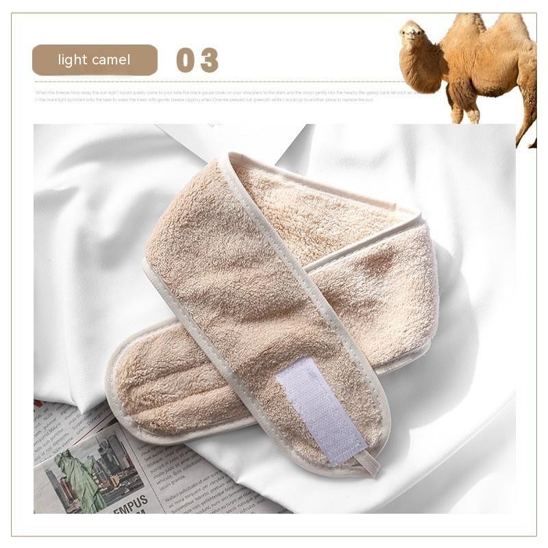 Solid Color Coral Velvet Velcro Makeup Hair Band